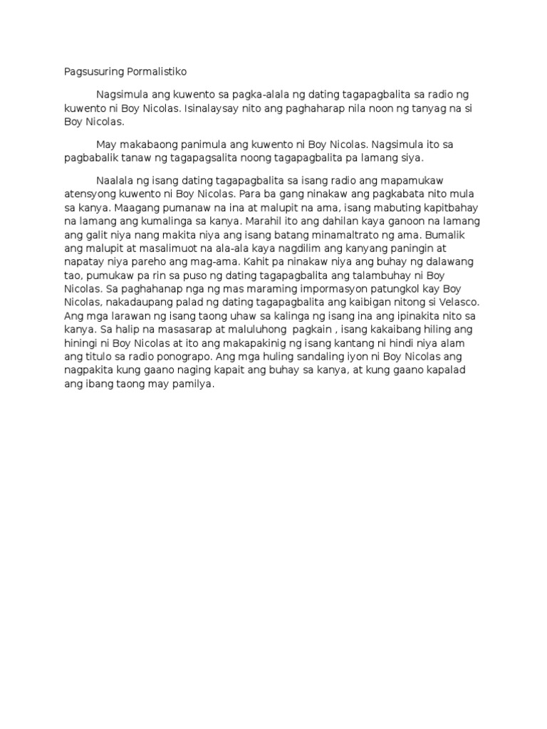 Pagsusuring Pormalistiko Pdf