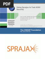 Using Sprajax To Test AJAX Security