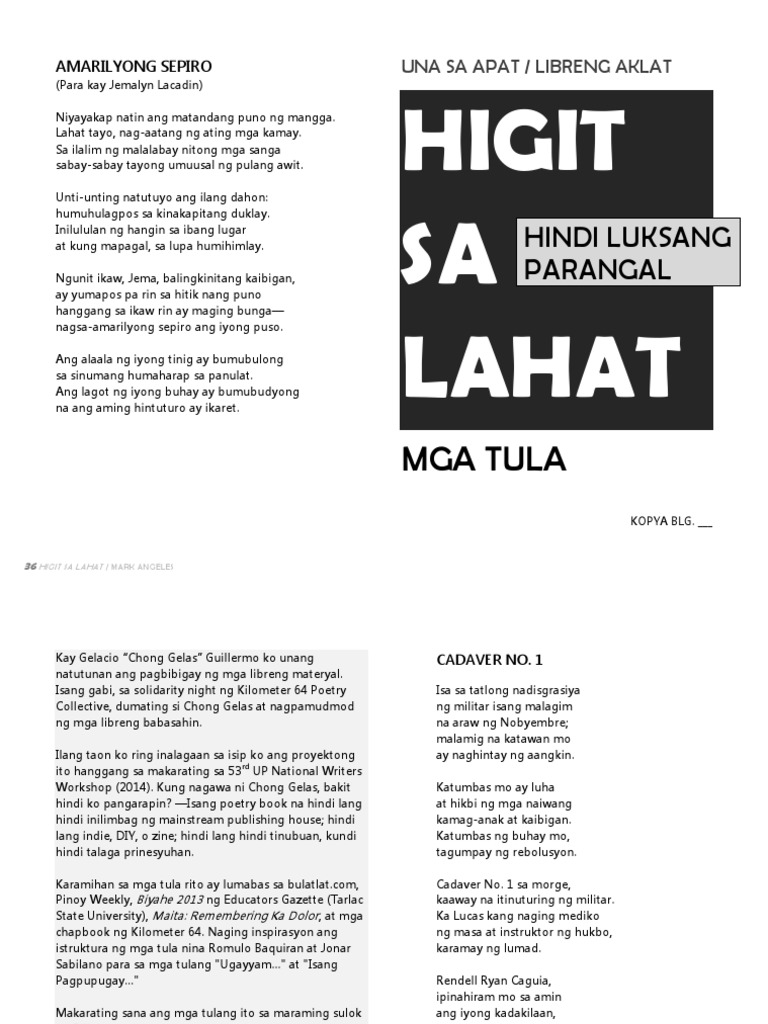 Higit Sa Lahat 1 To Print | PDF