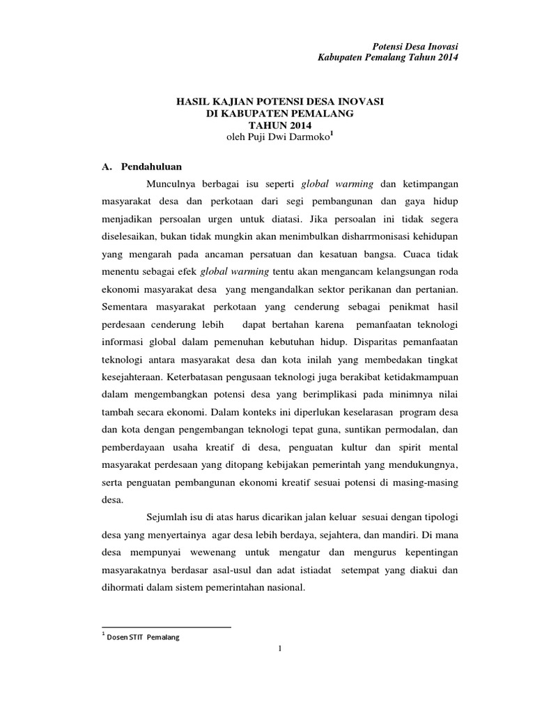 Makalah Desa Inovasi