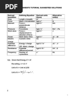 Measurement Tutorial Solutions 2013