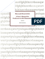 Word 2010 Manual for Professors