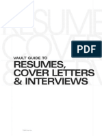 Vault Guide to Resumes, Cover Letters, & Interviews (2003).Nb