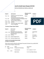 Jadwal Kegiatan Pra Kondisi Sajana Mengajar 2015