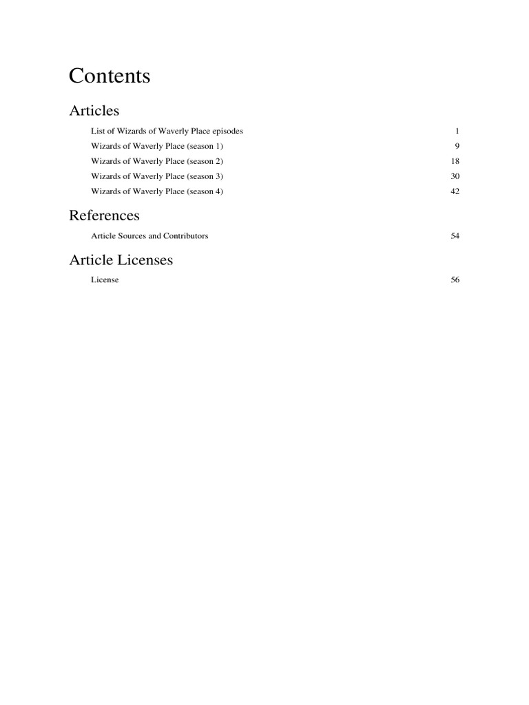 List of Wizards of Waverly Place Episodes | PDF | Leisure, image size:768x1024