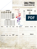 Savage Worlds - Character Sheet Color
