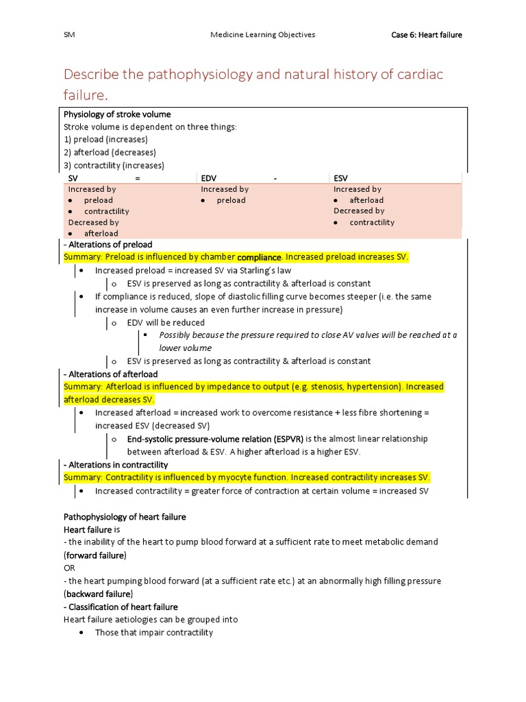 Pathophysiology and Natural History of Heart Failure | PDF | Heart ...