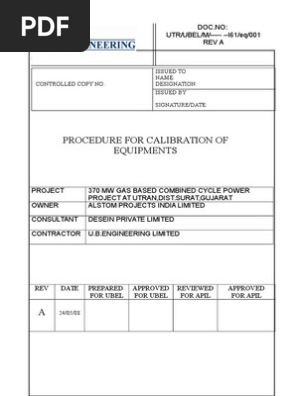 Calibration Procedure
