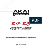 Akai Z4/Z8 and MPC 400 Sysex Specifications