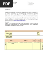 Task Risk Assessment Template