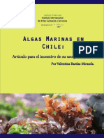 Algas Marinas en Chile: Documento para El Incentivo de Su Uso y Consumo.