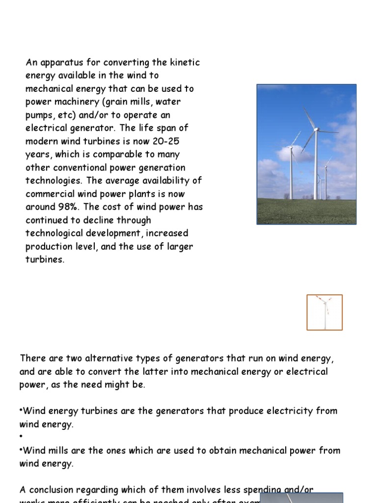 Wind Energy Conversion Systems Overview | PDF | Wind Power | Electric ...