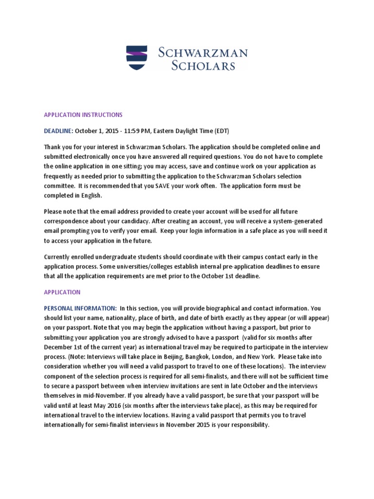 schwarzman scholars essay example