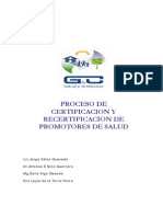 Certificacion de Promotores de Salud PDF