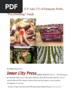 On Sri Lanka ICP Asks UN of Domestic Probe Peacebuilding Funds