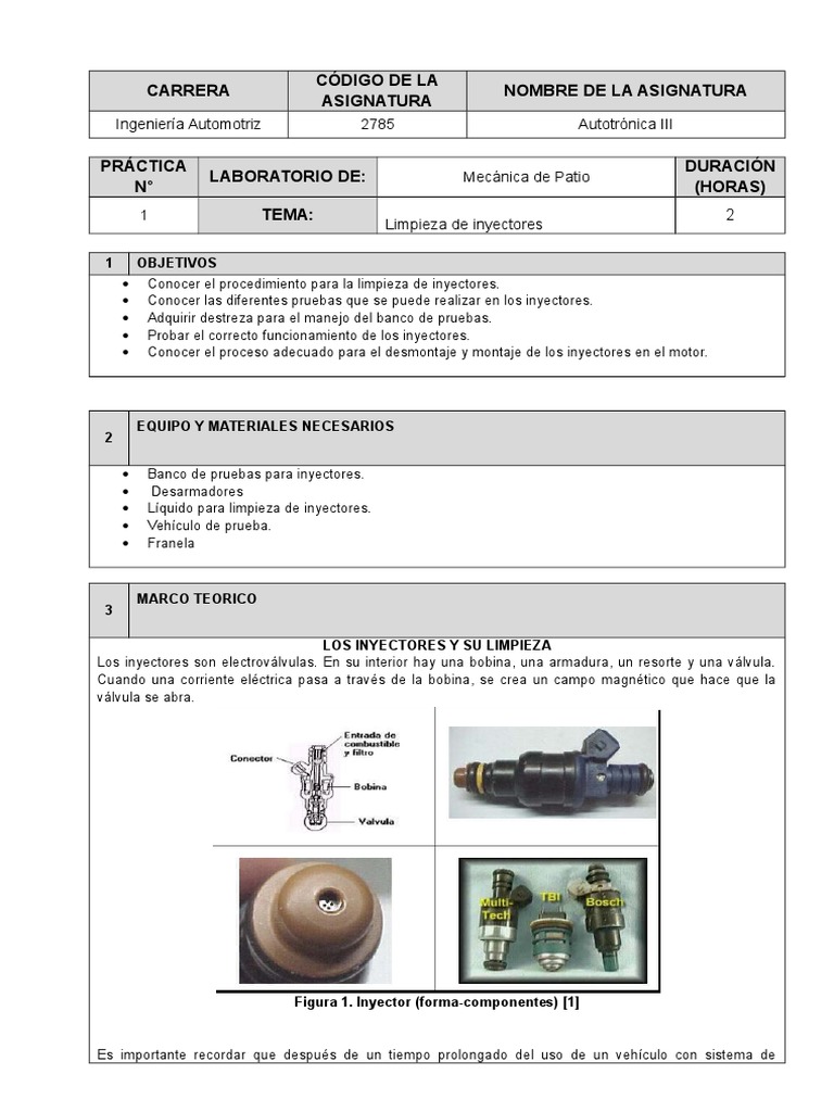 Limpia inyectores gasolina - Taller Mecánico Carlos