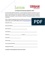 Trevor Downs Application Form 2015