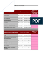 HSN505 Personal Academic Success Rubric