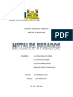 Metales Pesados - Toxicología PDF