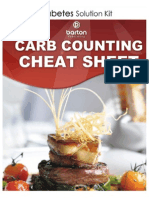 Carb Counting Cheat Sheet