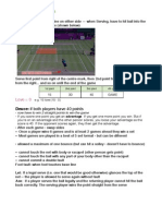 Tennis Rules / Notes: Love 0