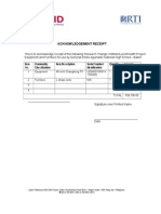 Acknowledgement Receipt: Item No. Commodity Classification Item Description Serial Number/ Identification Quantity Amount