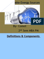 Renewable Energy Sources: By-Comet 2 Sem Mba PM