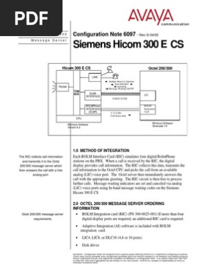 Siemens hicom 300 cs installation manual download