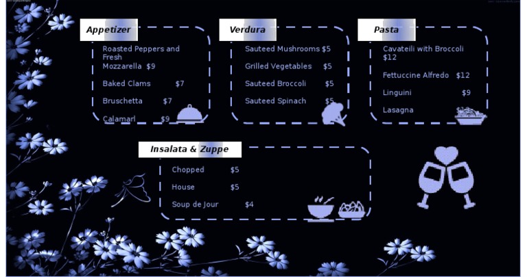 Menu Tom Alex Aaron | PDF