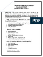 1 Year Catering Diploma English Syllabus