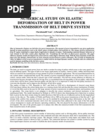 Numerical Study On Elastic Deformation of Belt in Power Transmission of Belt Drive System