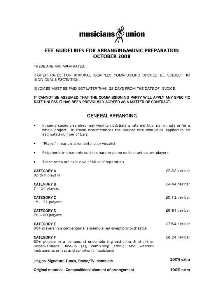 Mu Rates For Orchestration. PDF Orchestras Performing Arts