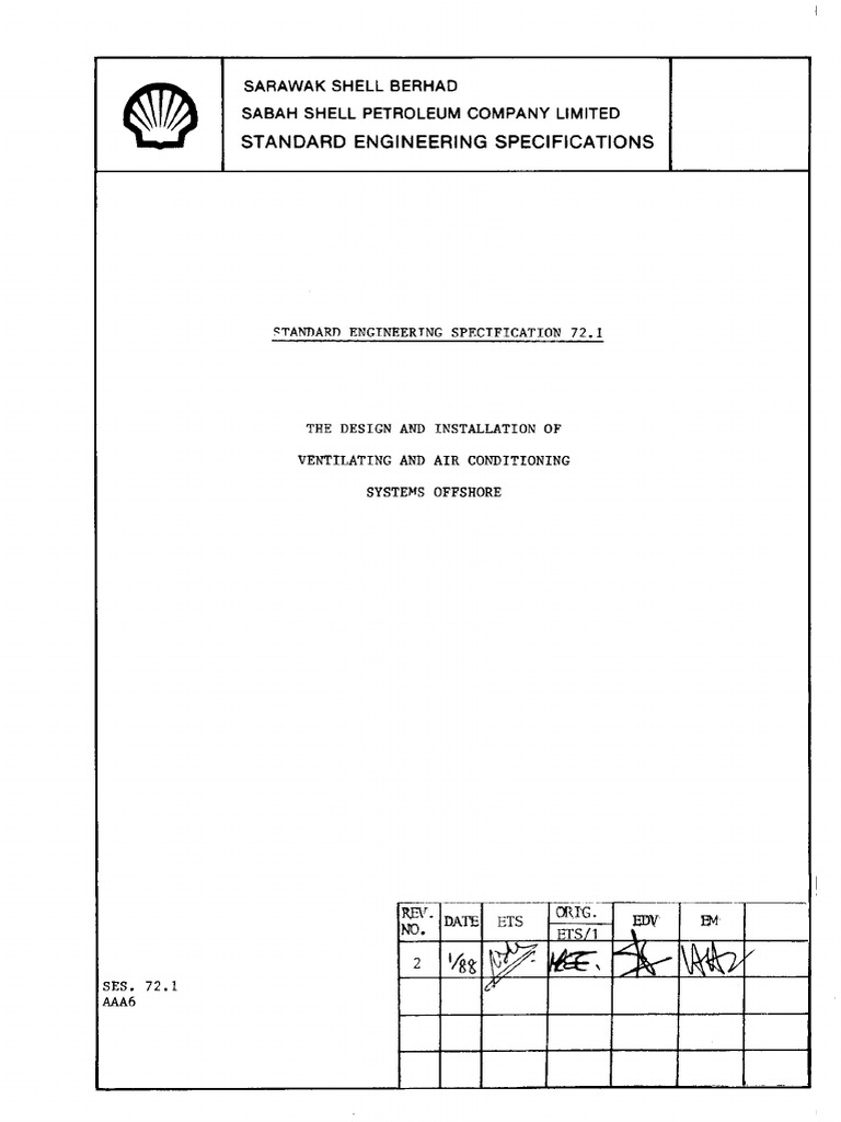 Standard Engineering Specifications 72-1T | PDF