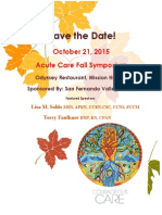 Save the Date Fall 2015 Symposium San Fernando Valley Chapter