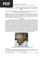 A Case Report on - A Rare Case of Laryngocele in a Young Male Men