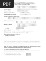 Form For Claiming Payment of A Post Office