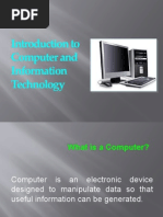 Introduction To Computer and Information Technology