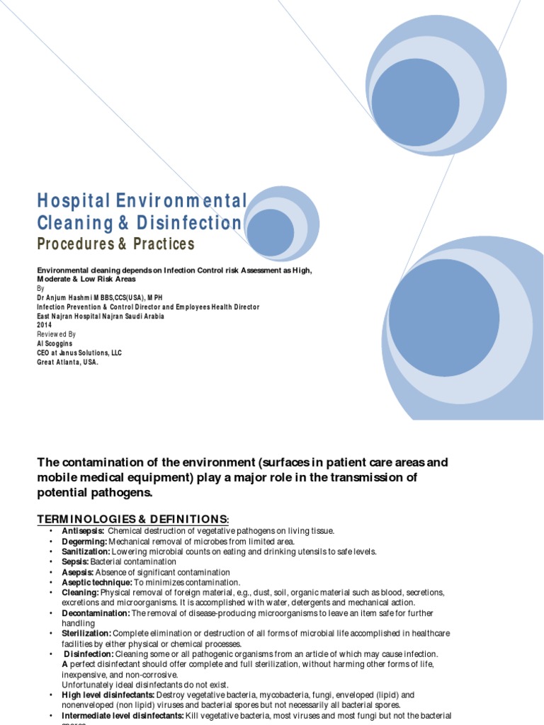 Hospital Environmental Cleaning Disinfection 1Conversion Infection