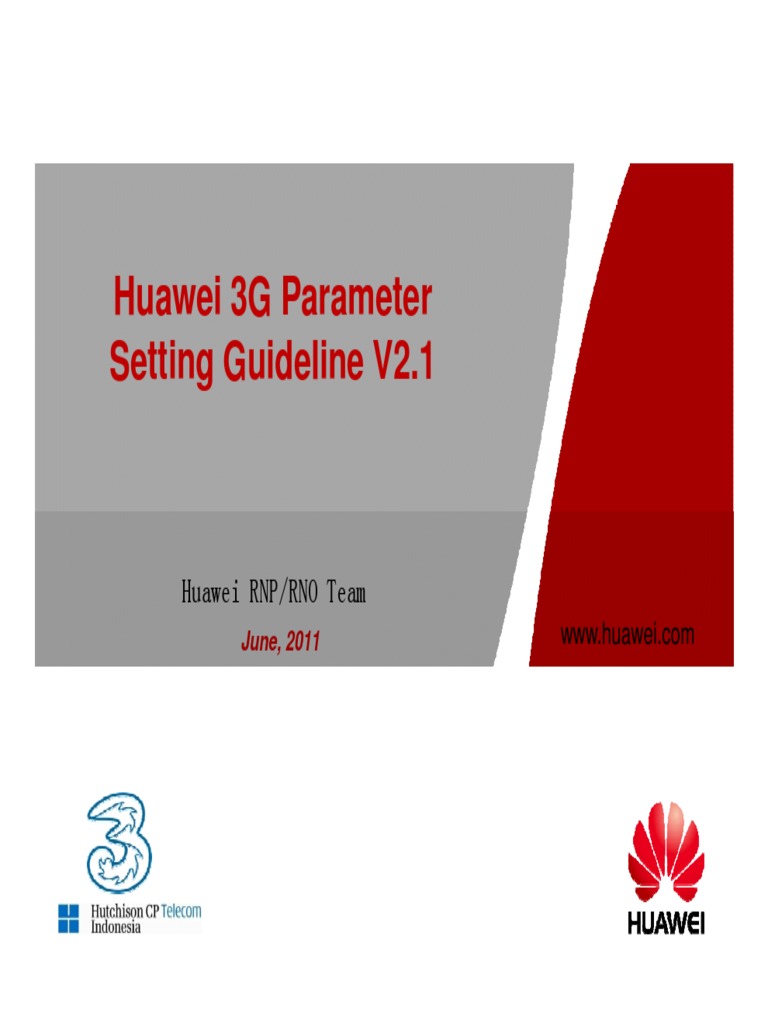 Huawei 3G Parameter Setting Guide | PDF | High Speed Packet Access ...