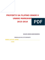 Proyekto Sa Filipino Grade 8