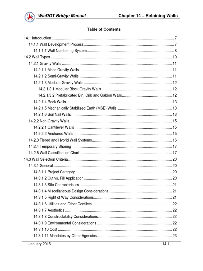 WisDOT Retaining Walls Manual | PDF | Deep Foundation | Geotechnical ...