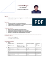 Tarakul Hoque CV PDF