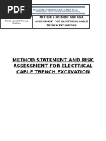 Download Method Statement and Risk Assessment for Electrical Cable Trench Excavation by fehmi-fjr4696 SN273386681 doc pdf