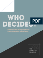 Who Decides: How Participatory Grantmaking Benefits Donors, Communities and Movements.