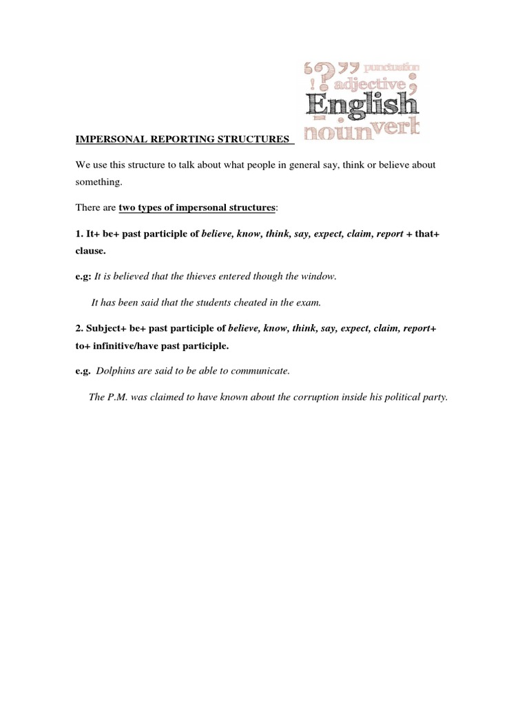 Explain impersonal essay image