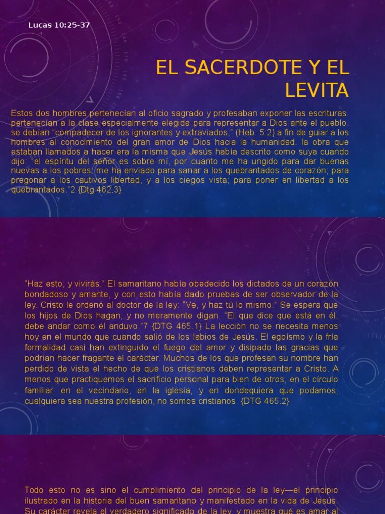 El Sacerdote y El Levita | Amor | Jesús