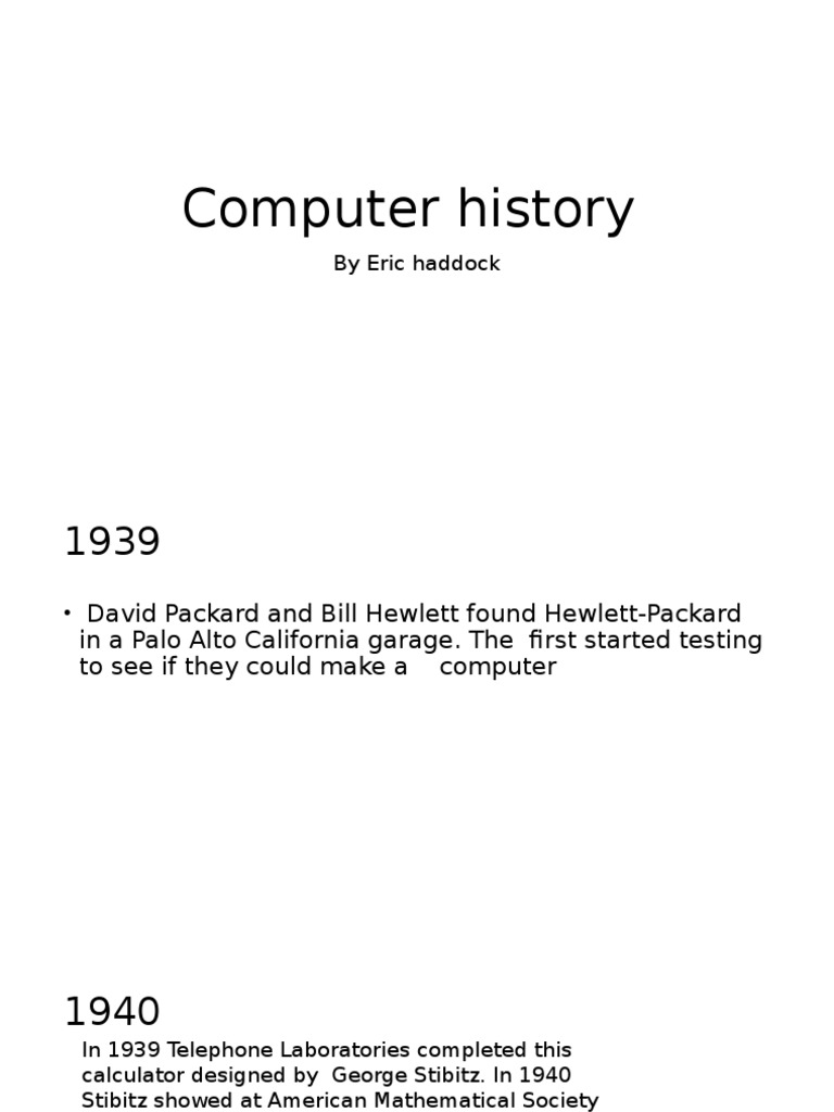 Computer History | PDF | Travel | Young Adult