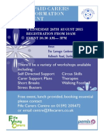 West Fife Carers Event Flyer