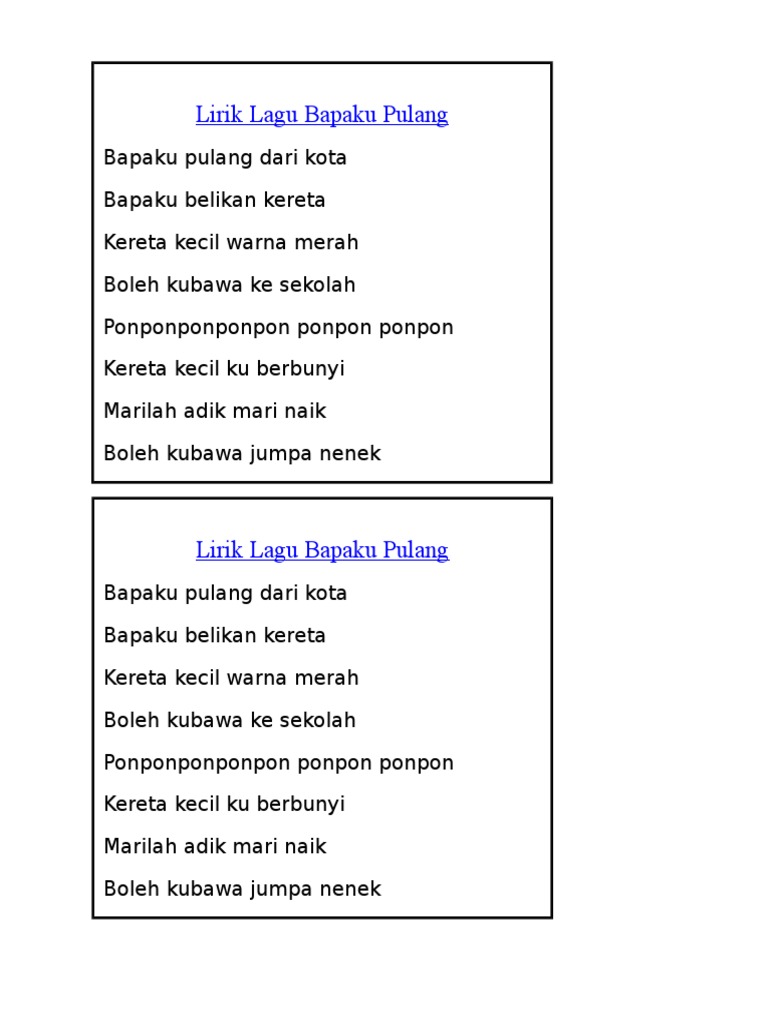 Bapaku Pulang Pdf