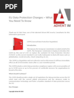 EU Data Protection Changes – What You Need to Know